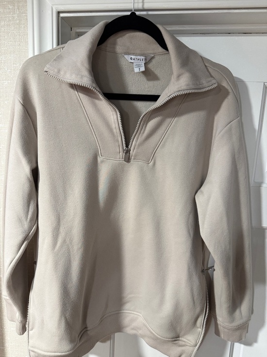 Athleta Tops - Athleta Quarter-Zip Pullover in Beige